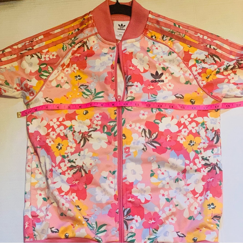 adidas Pink Floral Bomber Jacket - Picture 8 of 13